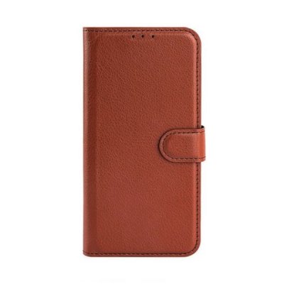 iphone 14 pro max plånboksfodral med stativ 3 kortfack 1 kontantfack pu läder brun