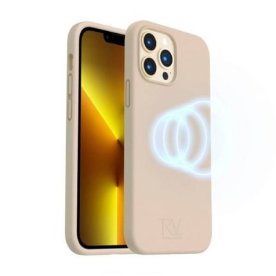 iPhone 14 Pro Max Silikonskal Rvelon MagSafe Beige