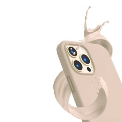 iPhone 14 Pro Max Silikonskal Rvelon MagSafe Beige