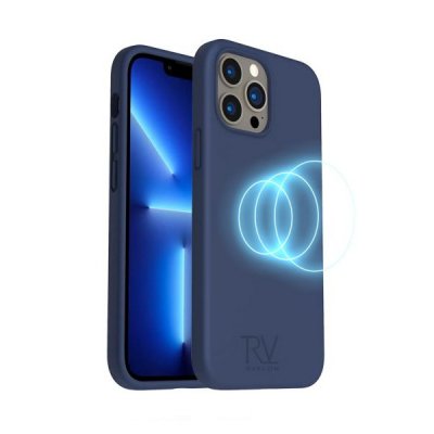 iPhone 14 Pro Max Silikonskal Rvelon MagSafe Blå