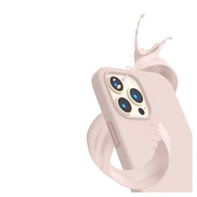 iPhone 14 Pro Max Silikonskal Rvelon MagSafe Sand Rosa
