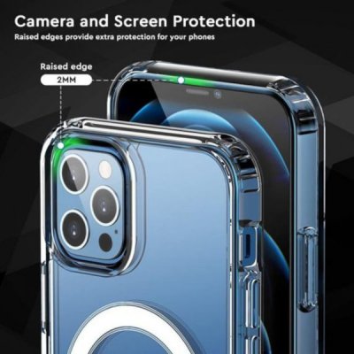 iPhone 14 Pro Max Stöttåligt Skal Rvelon MagSafe Transparent