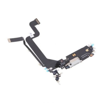 iPhone 14 Pro OEM Laddkontakt med Flexkabel Vit