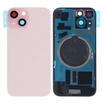 iPhone 15 Baksida Glas med Magsafe Magnet Rosa
