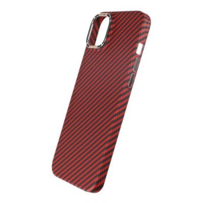 iPhone 15 Mobilskal i Kolfiber Röd