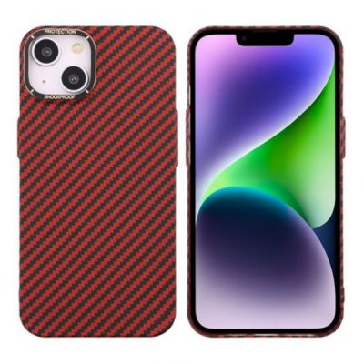 iPhone 15 Mobilskal i Kolfiber Röd
