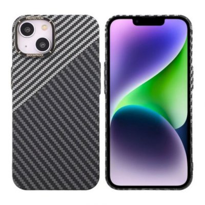 iPhone 15 Mobilskal i Kolfiber Svart/Vit