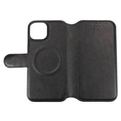 iphone 15 plånboksfodral med magsafe rvelon svart