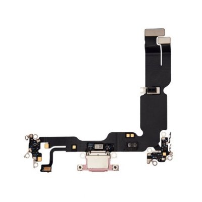 iPhone 15 Plus Laddkontakt med Flexkabel Rosa