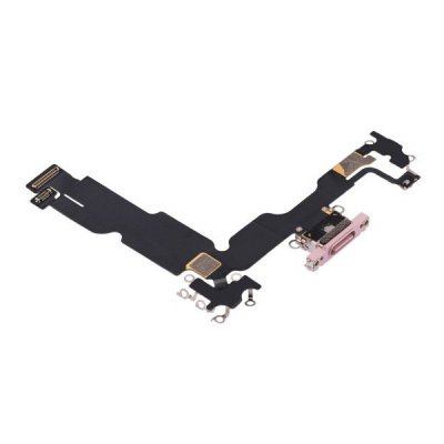 iPhone 15 Plus Laddkontakt med Flexkabel Rosa