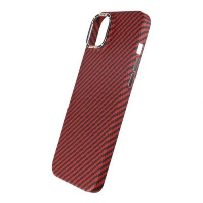 iPhone 15 Plus Mobilskal i Kolfiber Röd