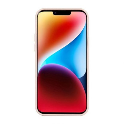 iPhone 15 Plus Silikonskal Sandrosa