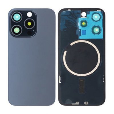 iPhone 15 Pro Baksida Glas med Magsafe Magnet Blå