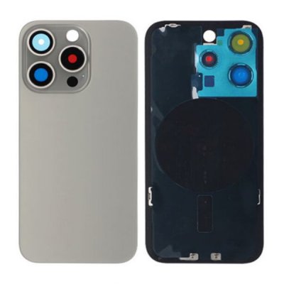 iPhone 15 Pro Baksida Glas med Magsafe Magnet Grå