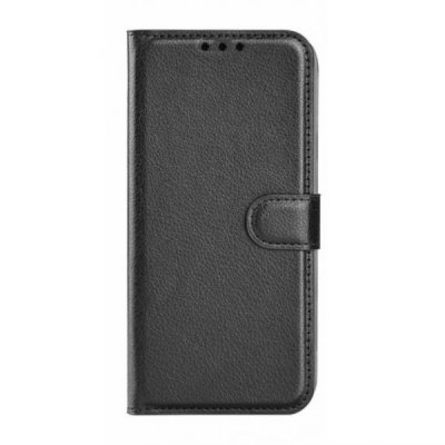 iphone 15 pro flip stand plånboksfodral med stativ kortfack svart
