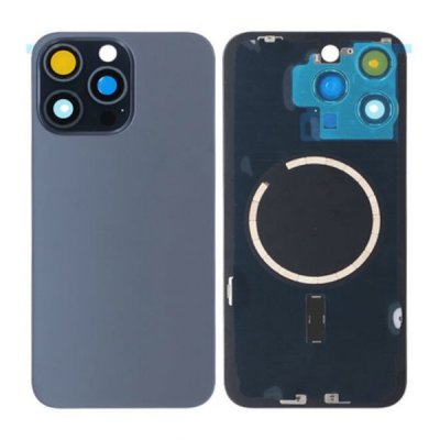 iPhone 15 Pro Max Baksida Glas med Magsafe Magnet Blå
