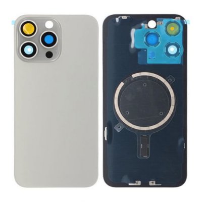 iPhone 15 Pro Max Baksida Glas med Magsafe Magnet Grå
