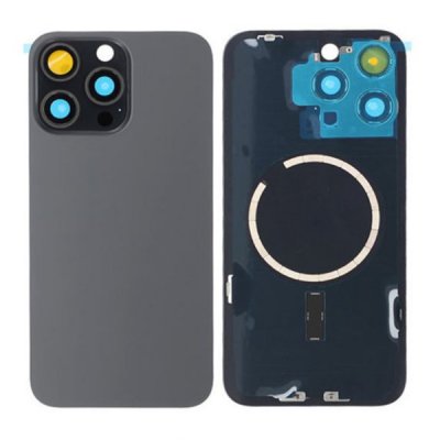 iPhone 15 Pro Max Baksida Glas med Magsafe Magnet Svart