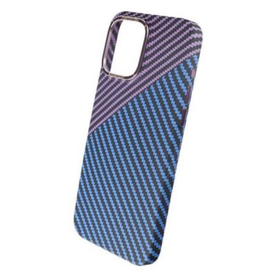 iPhone 15 Pro Max Mobilskal i Kolfiber Lila Blå