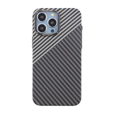 iPhone 15 Pro Max Mobilskal i Kolfiber Svart Vit