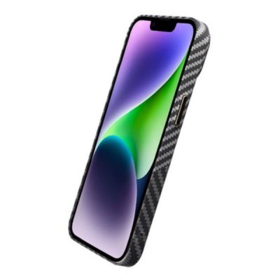 iPhone 15 Pro Max Mobilskal i Kolfiber Svart Vit