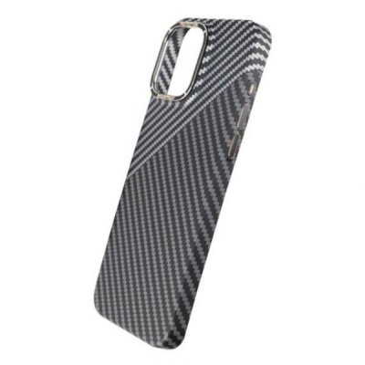 iPhone 15 Pro Max Mobilskal i Kolfiber Svart Vit