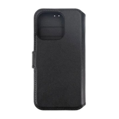 iPhone 15 Pro Max Plånboksfodral i Genuint läder Svart