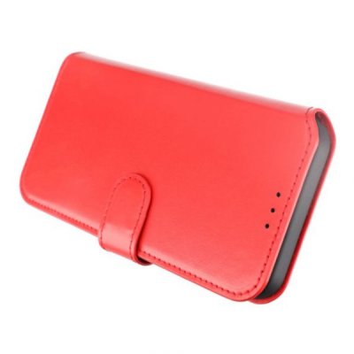 iPhone 15 Pro Max Plånboksfodral i Genuint läder Röd