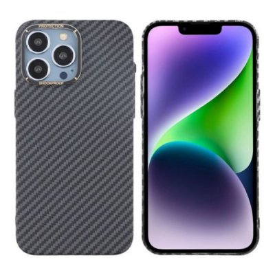 iPhone 15 Pro Mobilskal i Kolfiber Svart