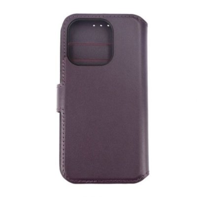 iPhone 15 Pro Plånboksfodral Läder Rvelon Lila