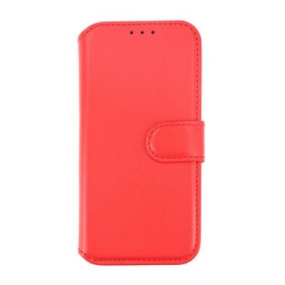 iPhone 15 Pro Plånboksfodral Läder Rvelon Röd