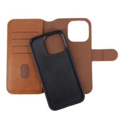 iPhone 15 Pro Plånboksfodral Magnet Rvelon Brun