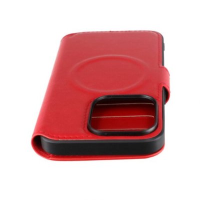 iPhone 15 Plånboksfodral med Magsafe Rvelon Röd