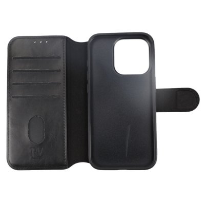 iphone 15 pro plånboksfodral med magsafe rvelon svart