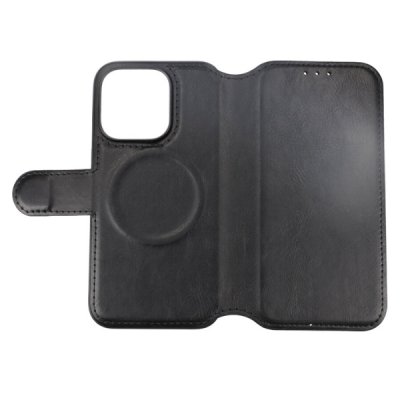 iphone 15 pro plånboksfodral med magsafe rvelon svart