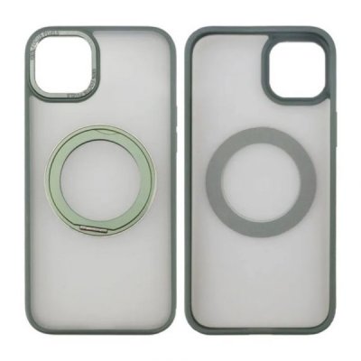 iPhone 15 Skal med MagSafe Stativ Rvelon Grön