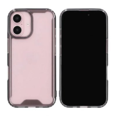 iPhone 16 Mobilskal Stöttåligt Transparent Svart