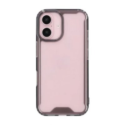 iPhone 16 Mobilskal Stöttåligt Transparent Svart