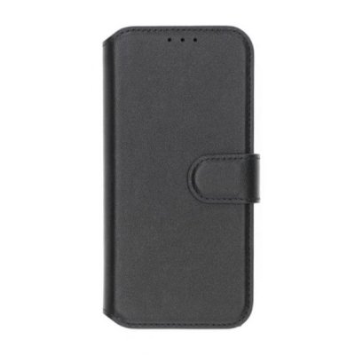 iPhone 16 Plånboksfodral Äkta Läder Rvelon Svart