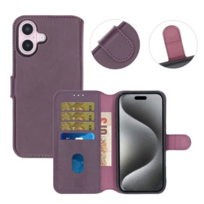 iPhone 16 Plånboksfodral Magnet Rvelon Lila
