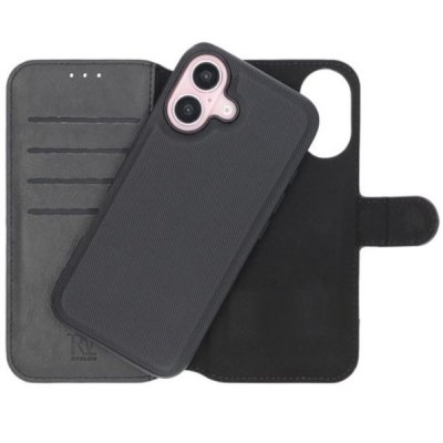 iPhone 16 Plus Plånboksfodral Magnet Rvelon Svart