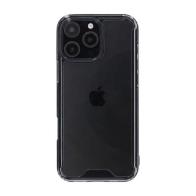 iPhone 16 Pro Max Mobilskal Stöttåligt Transparent Svart