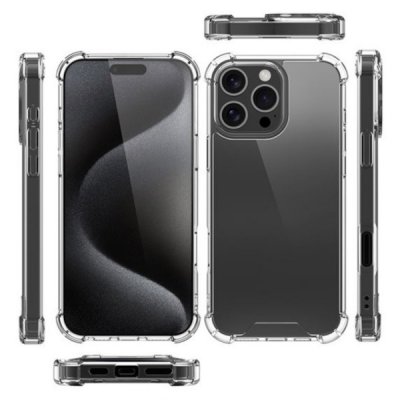 iPhone 16 Pro Max Mobilskal Stöttåligt Transparent
