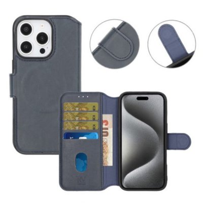 iPhone 16 Pro Max Plånboksfodral Rvelon Blå
