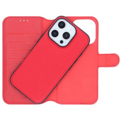 iPhone 16 Pro Plånboksfodral Magnet Rvelon Röd