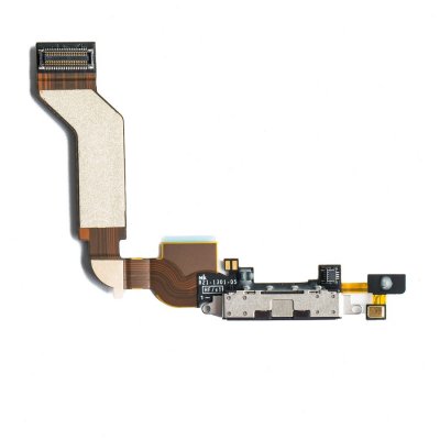 IPhone 4S Laddkontakt Kabel - Svart