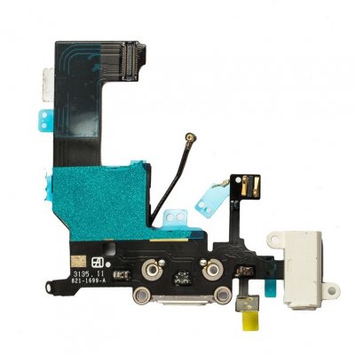 iPhone 5 laddningsuttag laddkontakt hörlursuttag vit