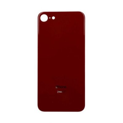 iPhone 8 Baksida Glas med Självhäftande tejp Röd