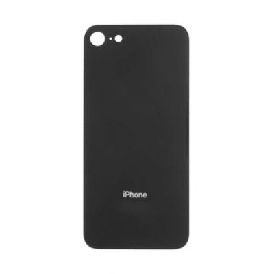 iPhone 8 Baksida Glas med Självhäftande tejp Svart