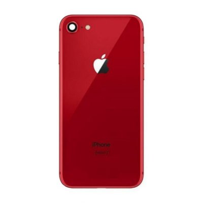 iPhone 8 Baksida med Komplett Ram OEM Original Röd